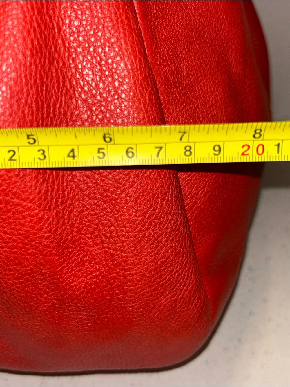 Classic Red Leather Prune Hobo Tote bag - Picture 7 of 12
